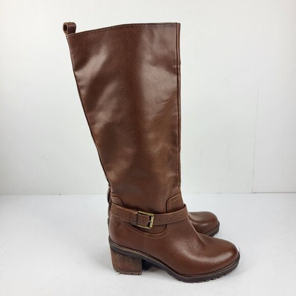 ZODIAC Goring Georgia Round Toe Block Heel Zip Riding Boot Brown 10 M - Picture 8 of 12